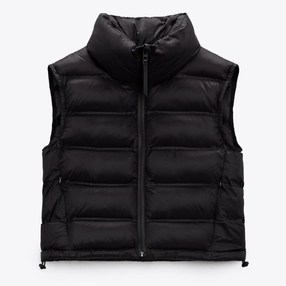 New black Zara puffer vest - Picture 7 of 7